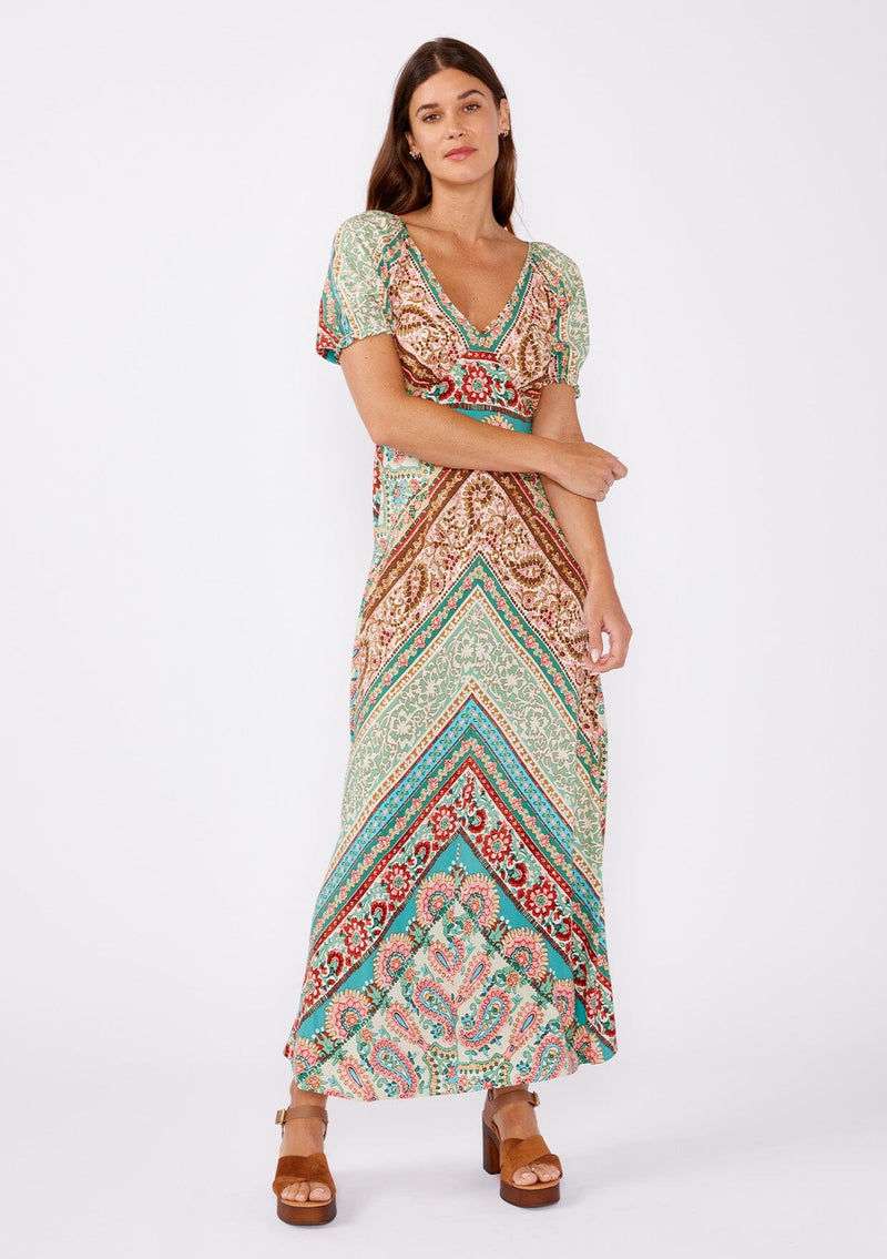 Best-Selling Bohemian Short Puff Sleeve Maxi Dress | LOVESTITCH Best-Selling Bohemian Short Puff Sleeve Maxi Dress | LOVESTITCH