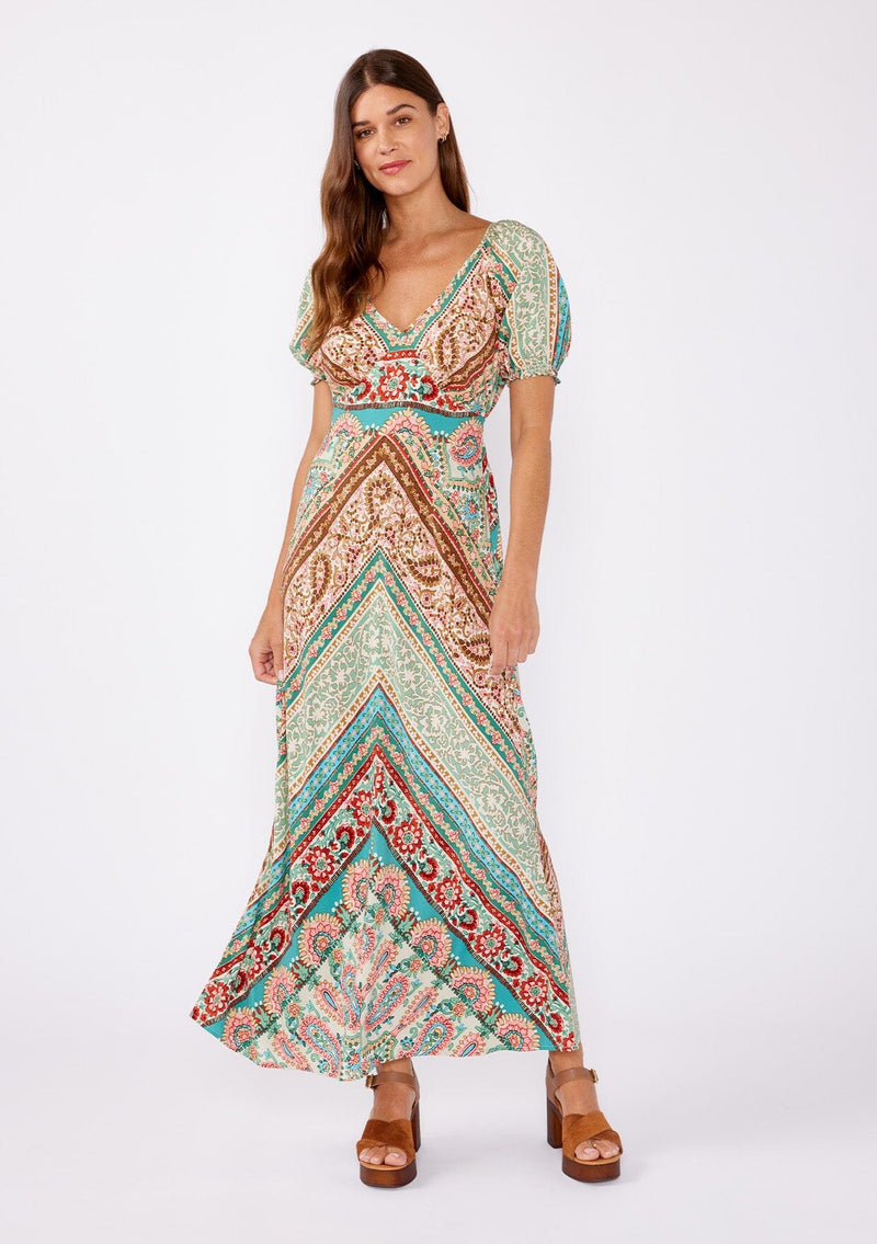 Boho Dreams Maxi Dress Jade/Natural / M Boho Dreams Maxi Dress Jade/Natural / M
