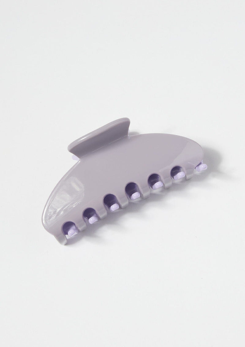 [Color: Plum] A two tone light purple medium sized hair clip by Nat and Noor.