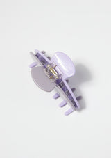 [Color: Plum] A two tone light purple medium sized hair clip by Nat and Noor.
