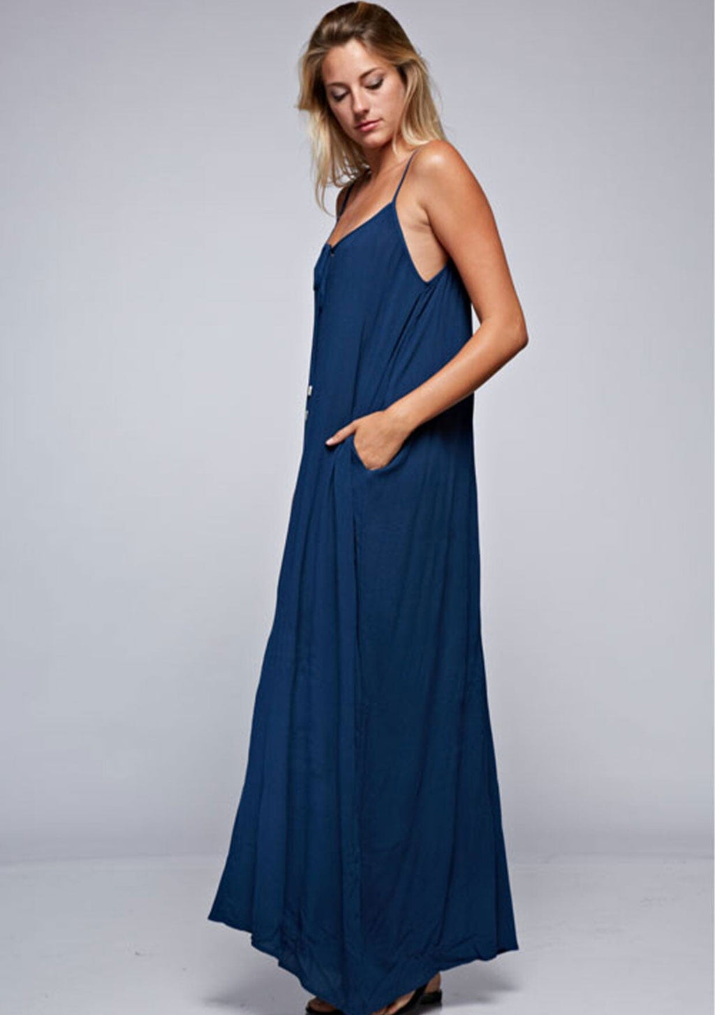 Bohemian Maxi Dress With Keyhole Tie Front | LOVESTITCH