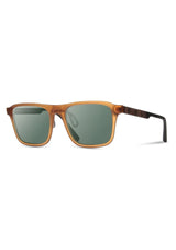 [Color: Matte Apricot] Classic apricot orange acetate sunglasses with performance features. 