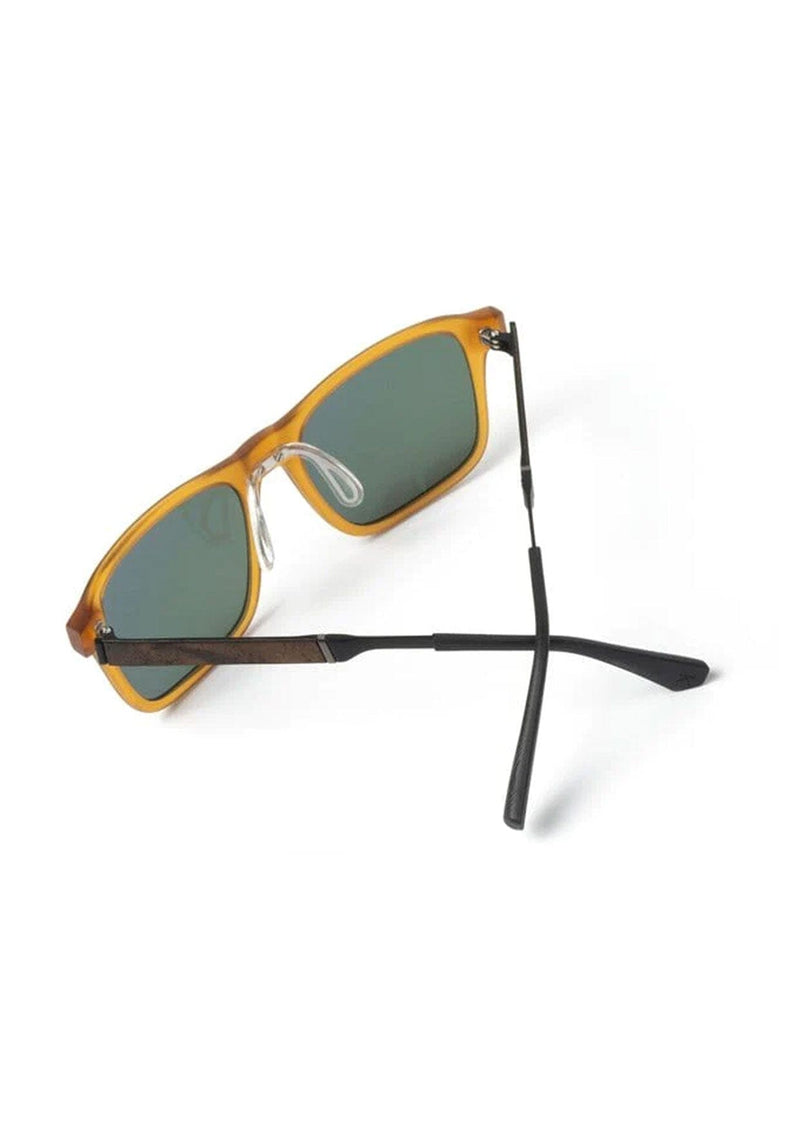 [Color: Matte Apricot] Classic apricot orange acetate sunglasses with performance features. 