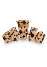 [Color: Blonde Tortoise] Light tortoise tan and brown acetate hair claw clip made by TELETIES