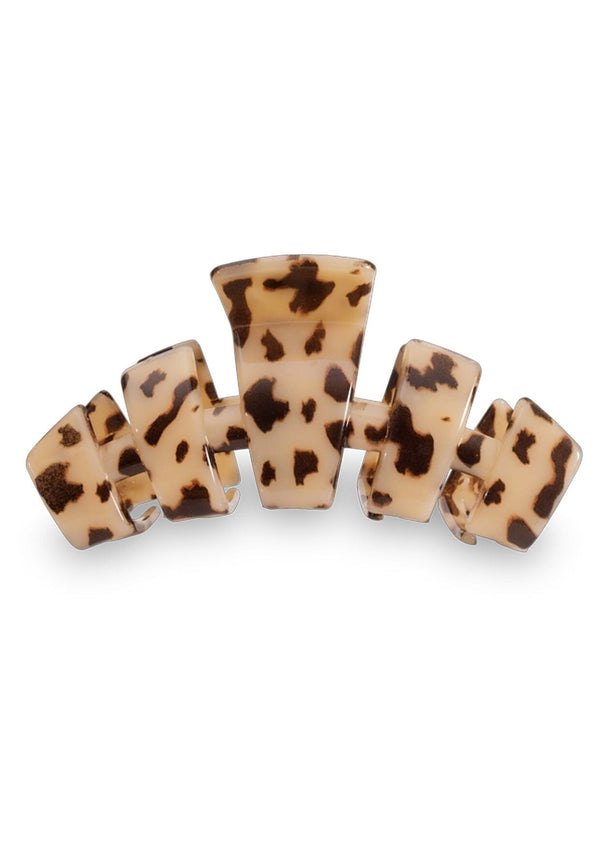 [Color: Blonde Tortoise] Light tortoise tan and brown acetate hair claw clip made by TELETIES