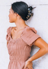 [Color: Tortoise] Dark tortoise brown acetate hair claw clip made by TELETIES