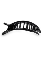 [Color: Black] Black flat round hair clip made by TELETIES