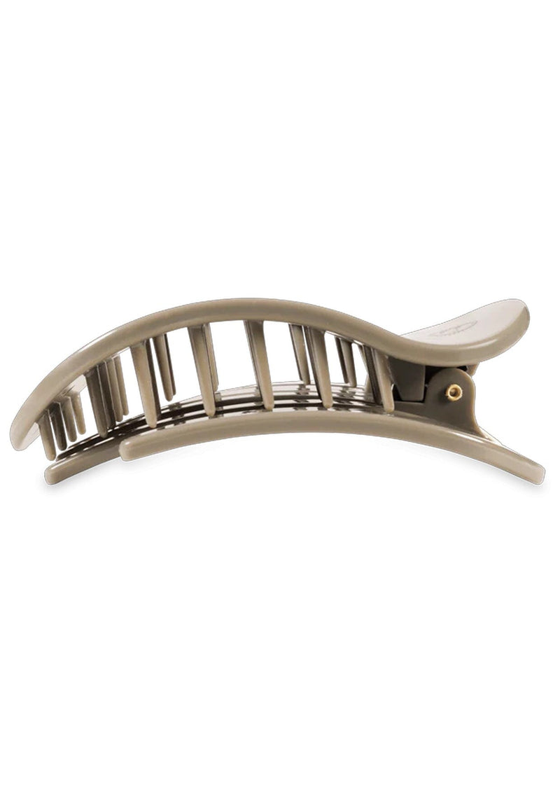 [Color: Sage] Sage green flat round hair clip made by TELETIES