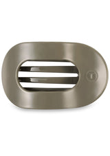 [Color: Sage] Sage green flat round hair clip made by TELETIES