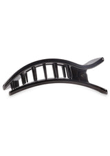[Color: Black] Black flat rectangle hair clip made by TELETIES