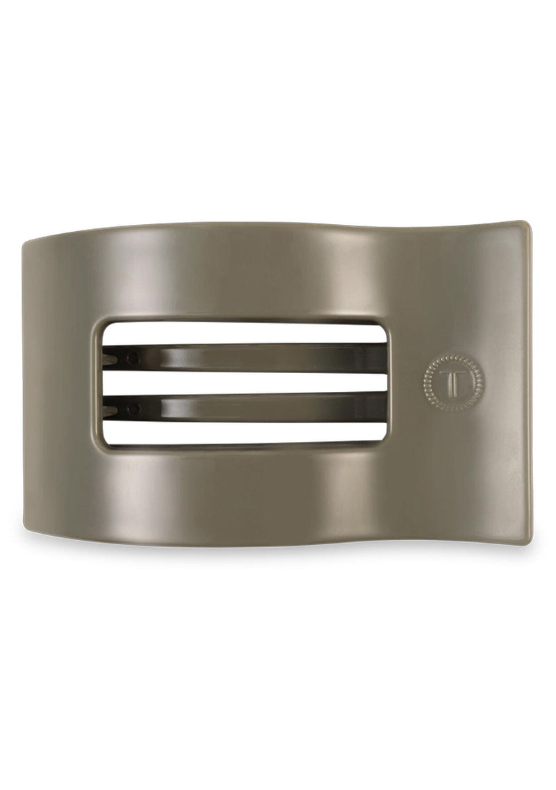 [Color: Sage] Sage green Flat rectangle hair clip made by TELETIES