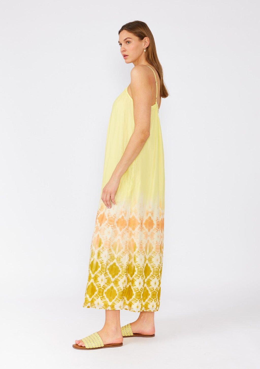 Sun Chaser Maxi Dress Lemon/Coral / S Sun Chaser Maxi Dress Lemon/Coral / S