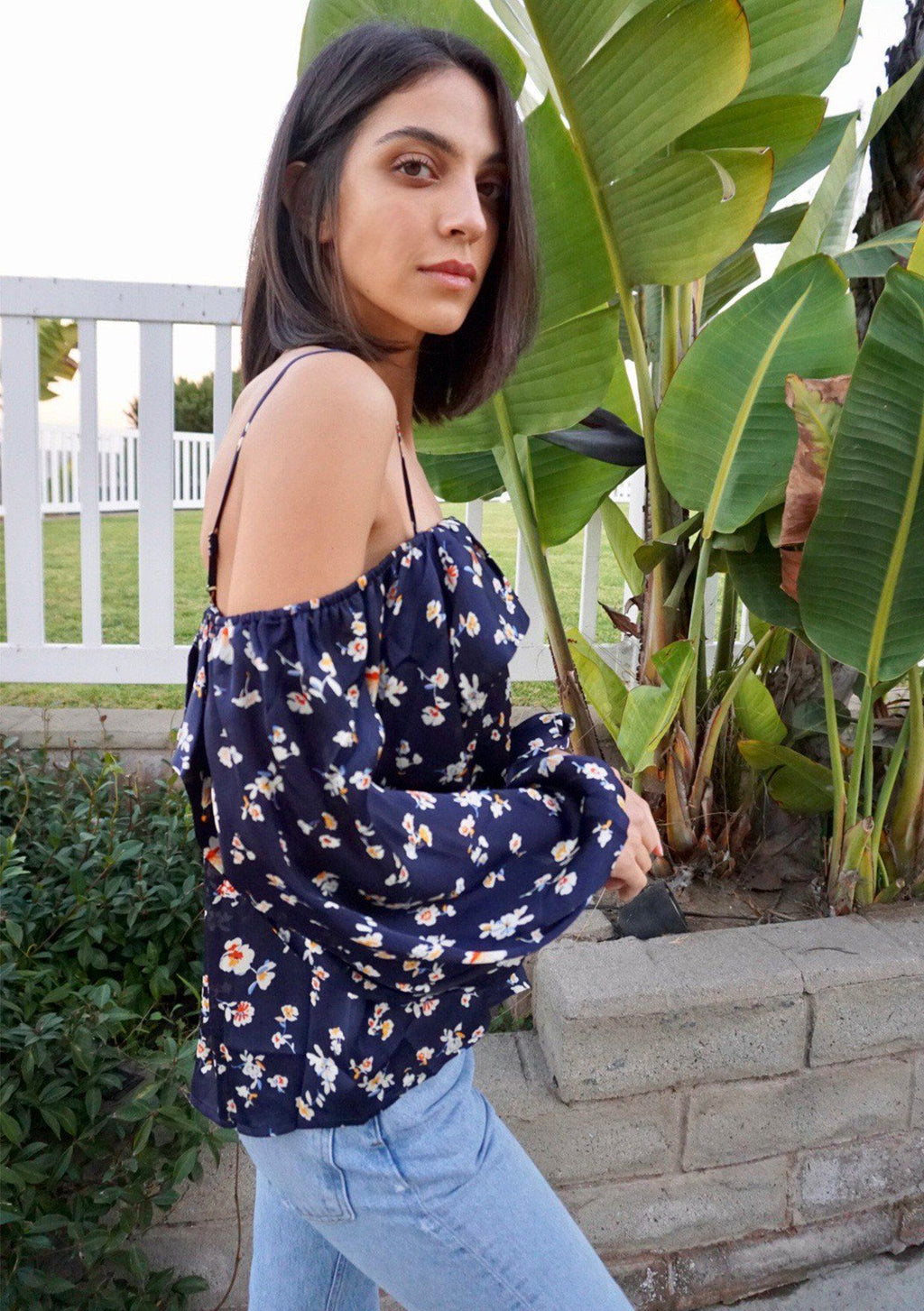 Pretty Floral Boho Blouse + Off Shoulder | LOVESTITCH