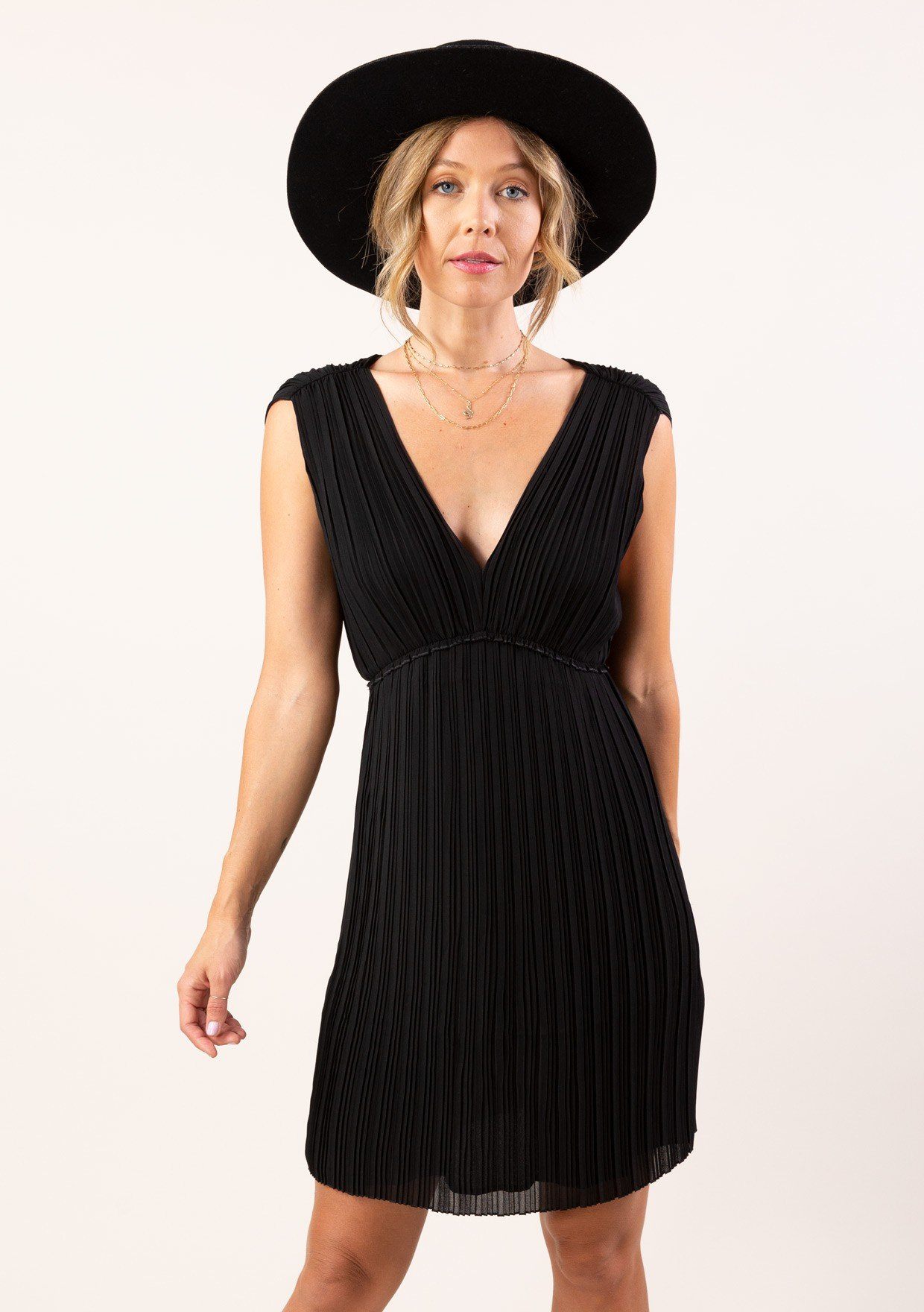 Whirlwind Pleated Affair Mini Dress