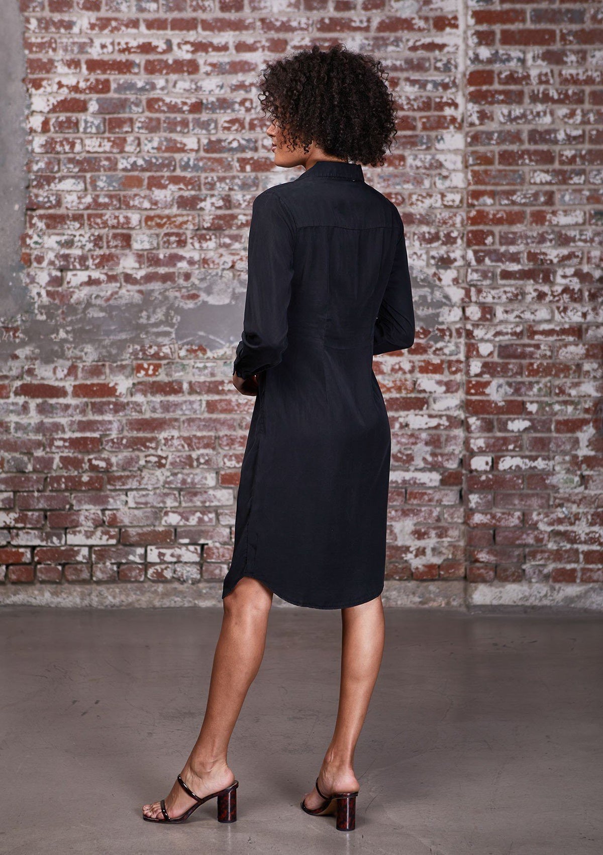 Knot So Basic Shirt Dress Black / Medium
