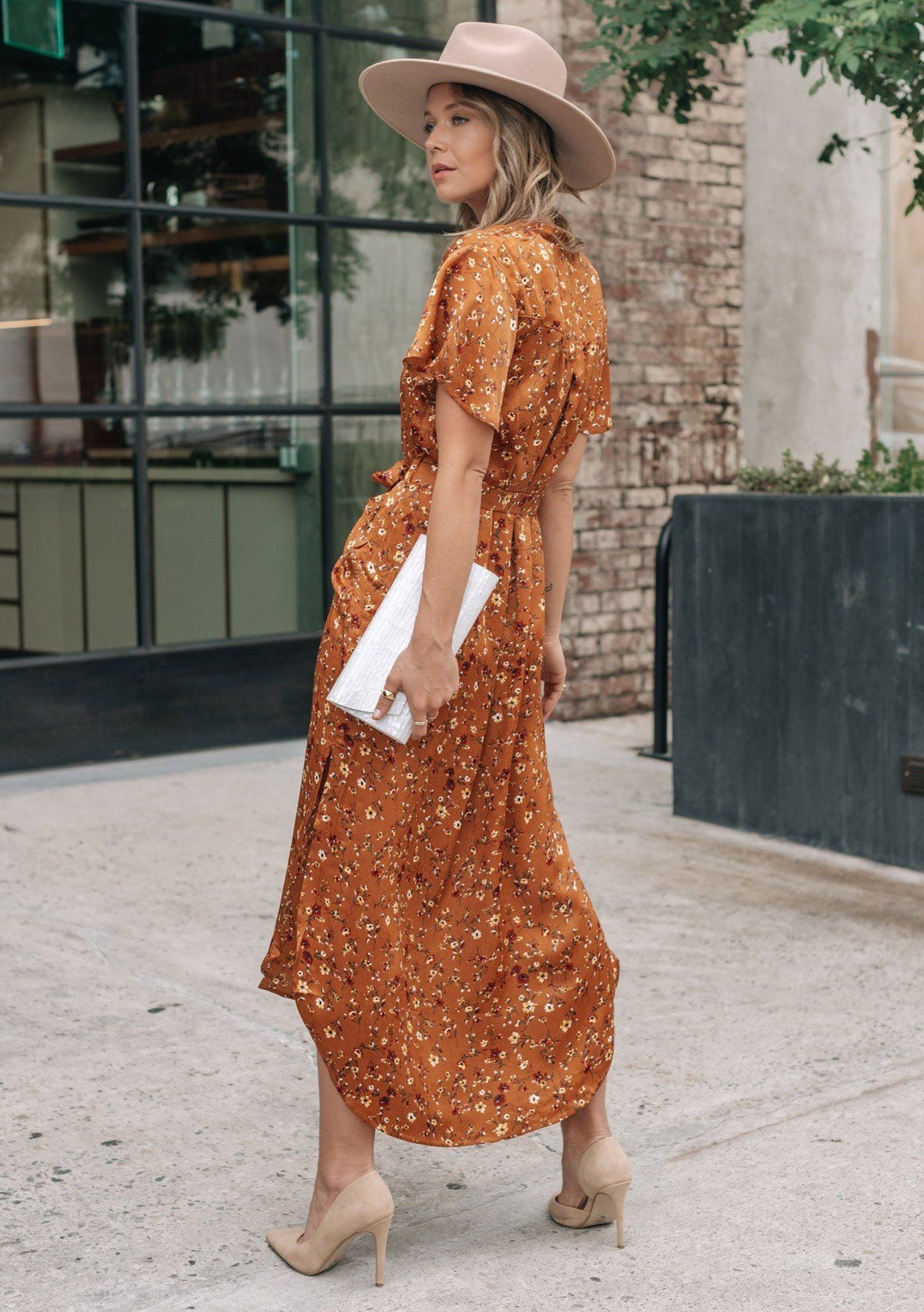 Sweet As Honey Floral Midi Dress Black / S