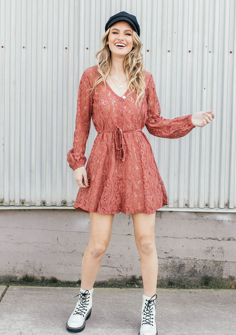 Cute Boho Lace Long Sleeve Mini Dress | LOVESTITCH Cute Boho Lace Long Sleeve Mini Dress | LOVESTITCH