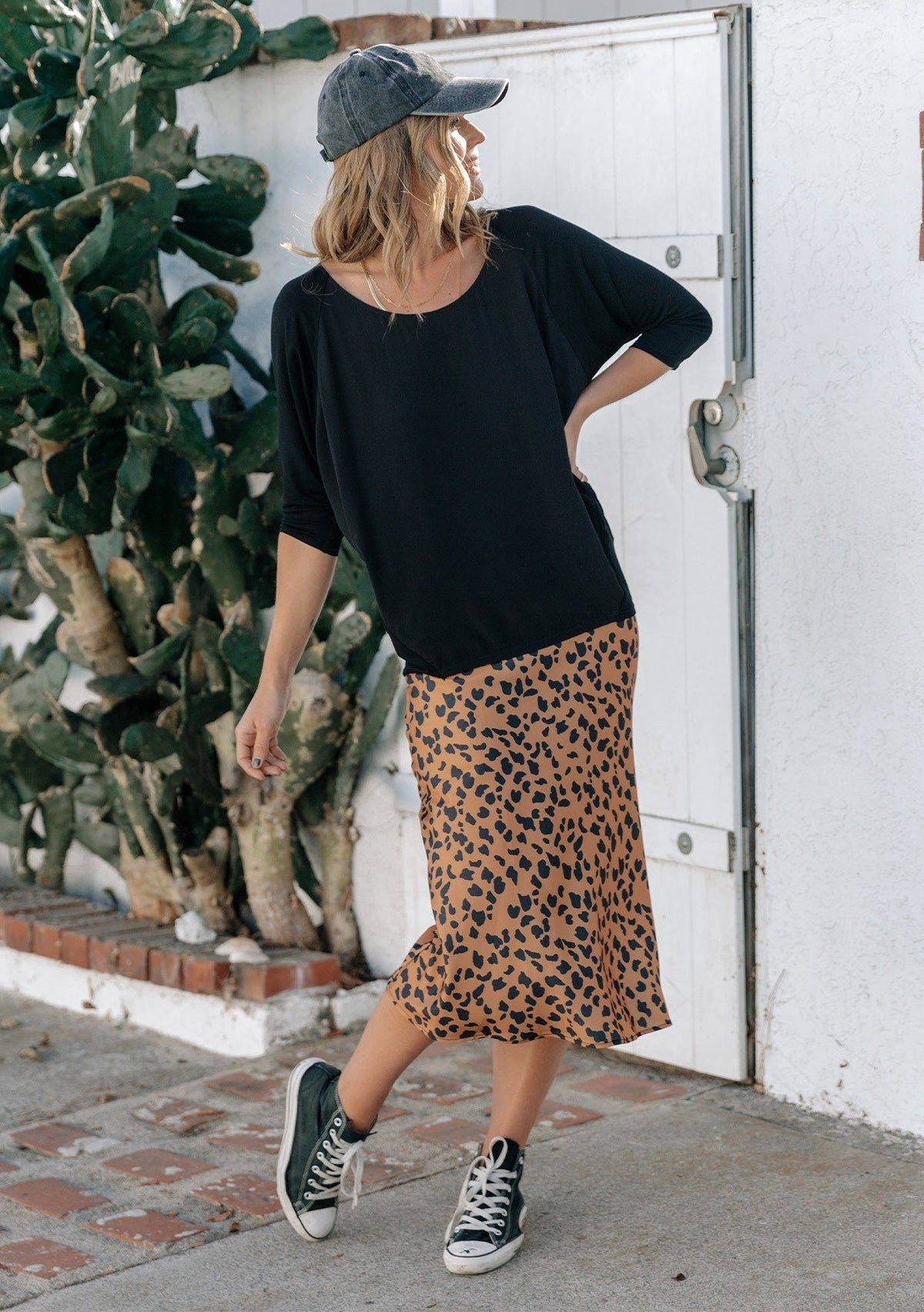 Casual Black Mixed Media Dolman Sleeve Top | LOVESTITCH