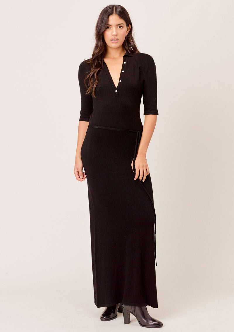 Fitted Knit Maxi Dress + Belt | LOVESTITCH Fitted Knit Maxi Dress + Belt | LOVESTITCH
