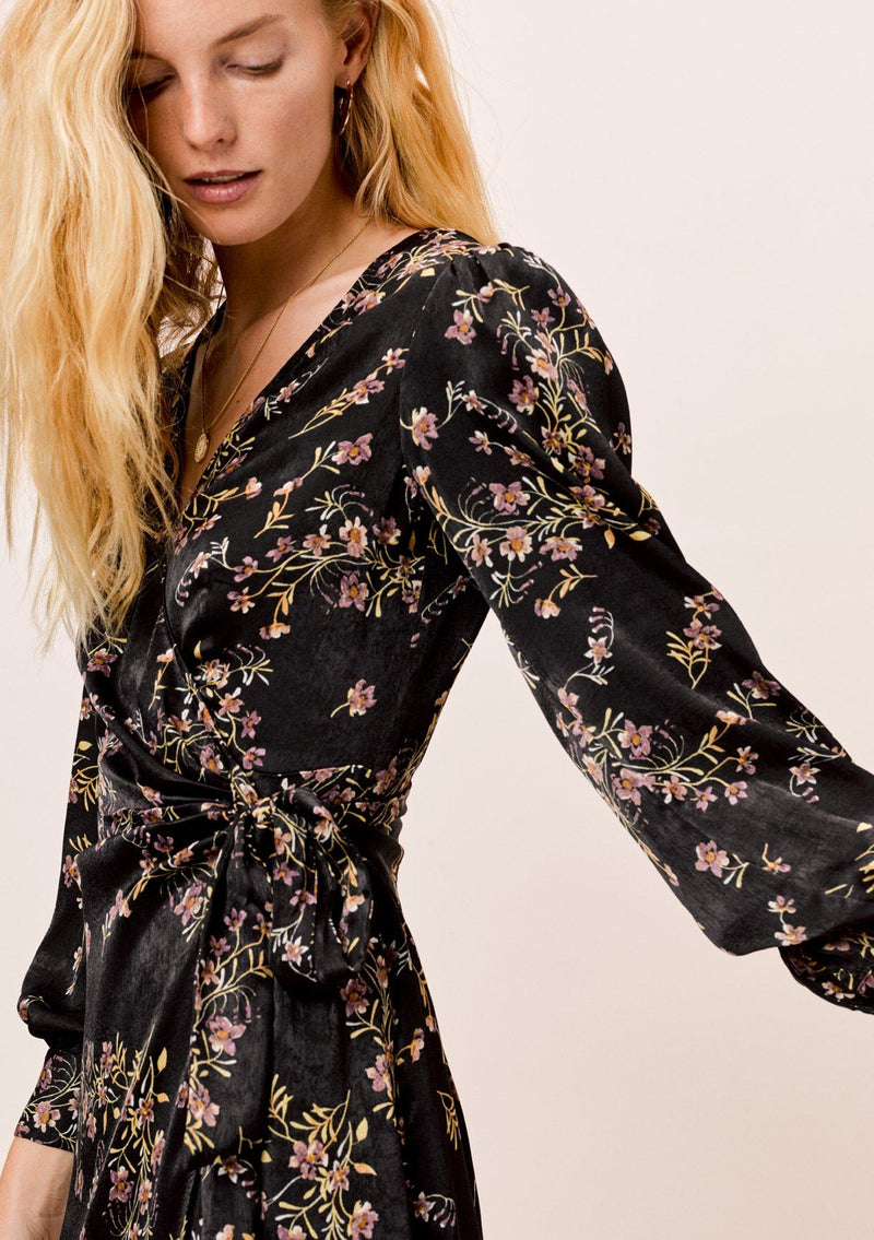 Natasha Floral Midi Dress Burgundy / S Natasha Floral Midi Dress Burgundy / S