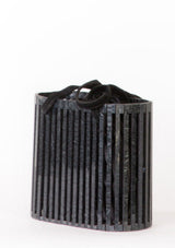 [Color: Black Pearl] Lovestitch pearl resin cage bag with leather handle