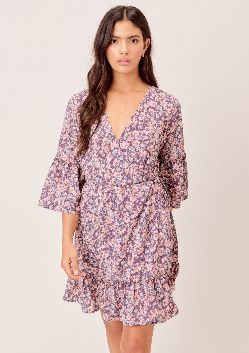 Floral Printed Wrap Dress | LOVESTITCH
