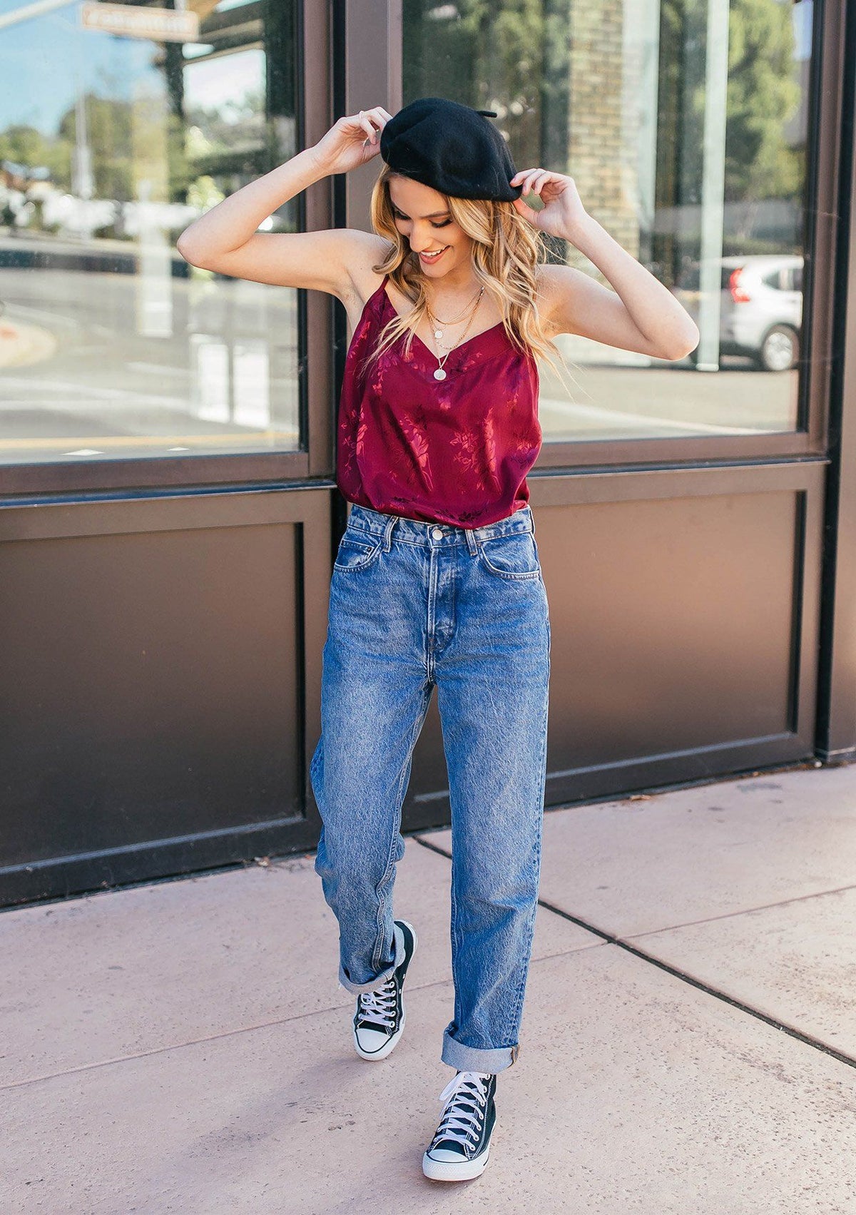 Romantic, Silky Floral Camisole Tank Top | LOVESTITCH