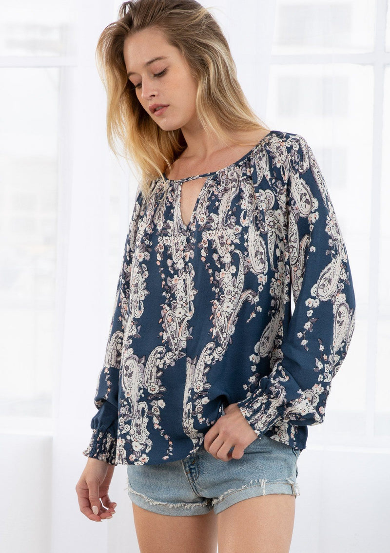Bohemian Vintage Floral Peasant Top | LOVESTITCH