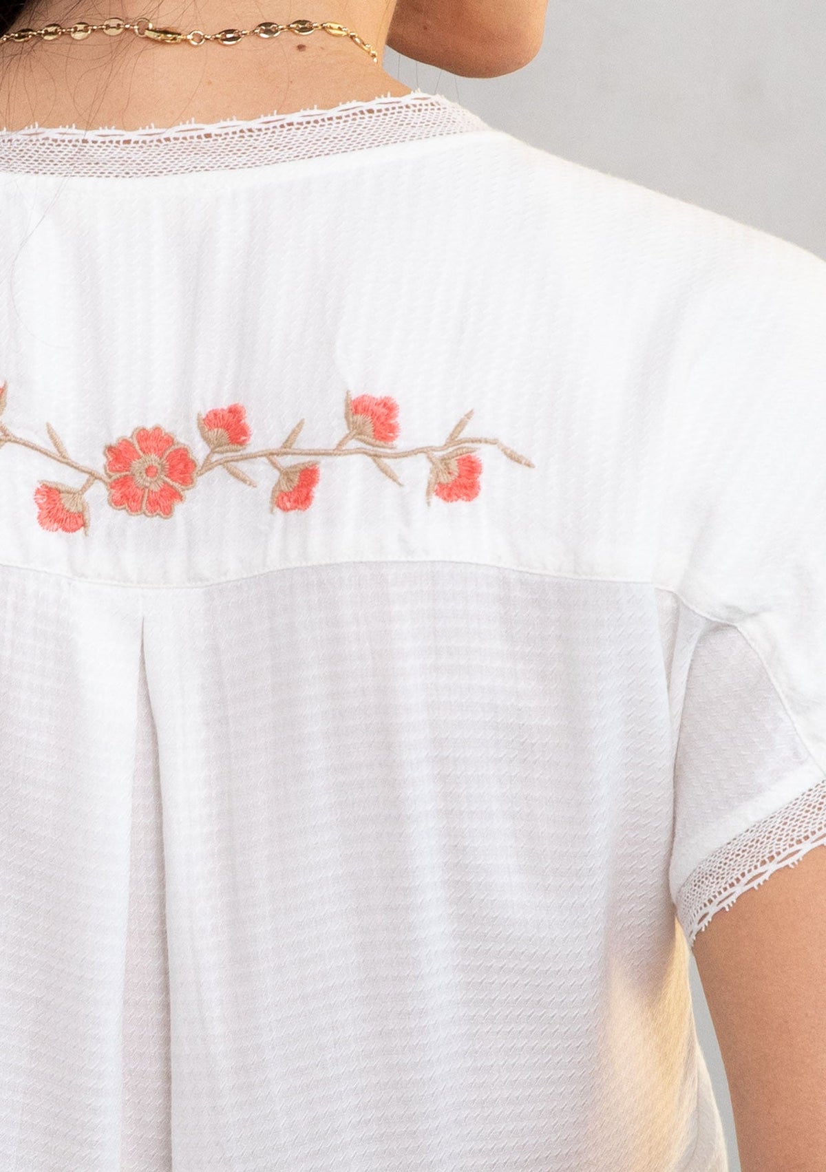 Women's Top - Boho Embroidered Wrap Top | LOVESTITCH