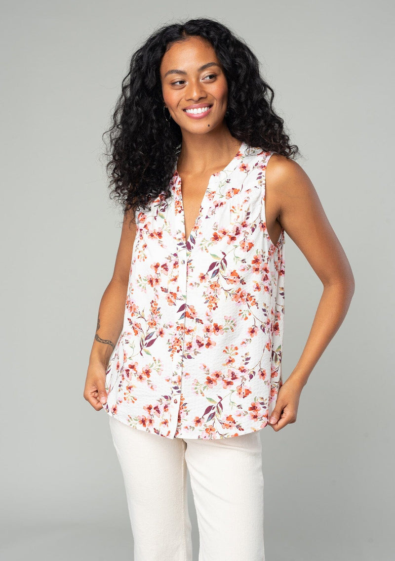 Devon Sleeveless Top Natural/Rose / S Devon Sleeveless Top Natural/Rose / S