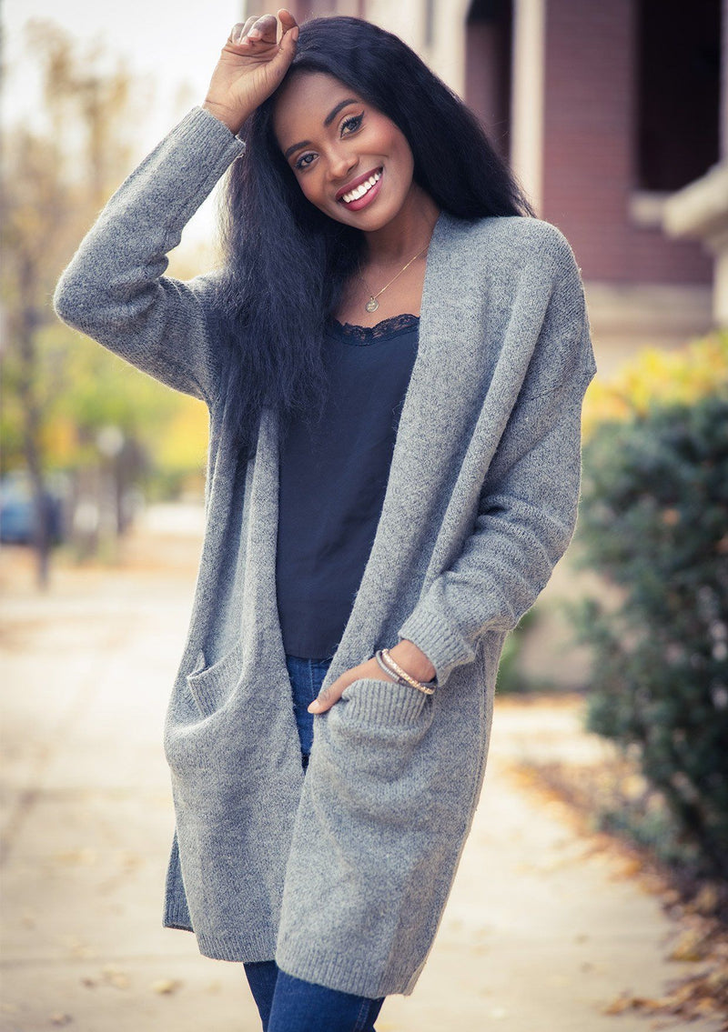 Classic Mid-Length Cardigan Pockets LOVESTITCH - Main Image