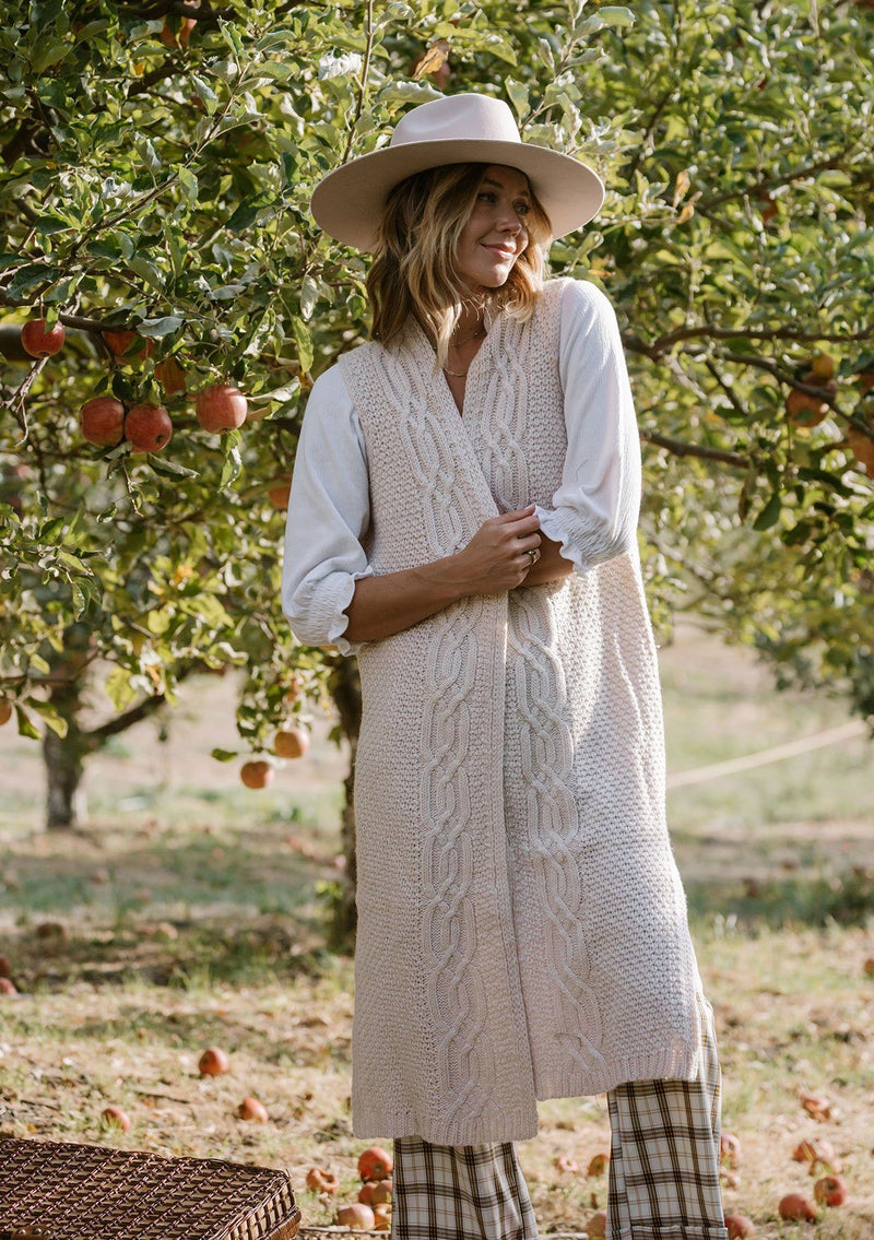 Cream Cable Knit Fall Sweater Vest | LOVESTITCH Cream Cable Knit Fall Sweater Vest | LOVESTITCH