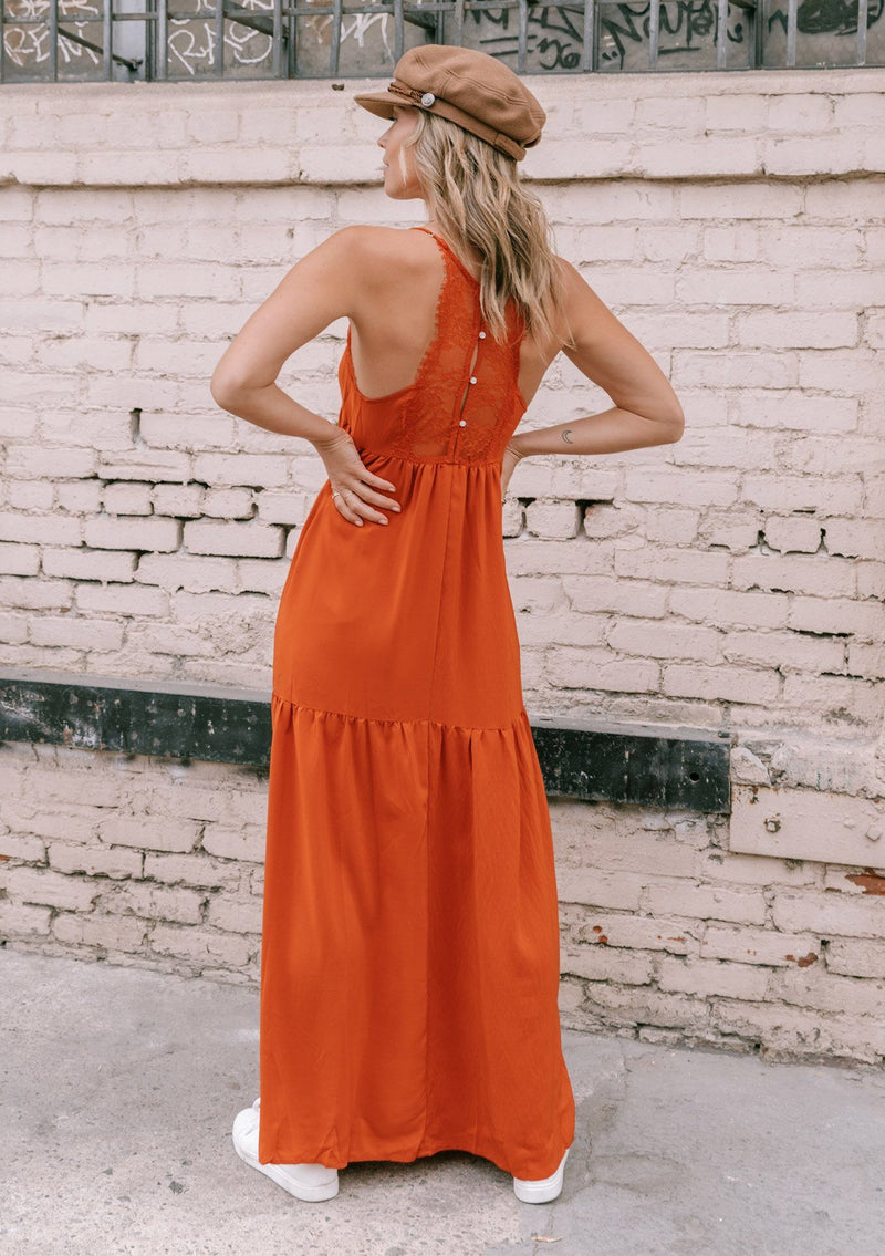Look of Love Maxi Slip Dress Rust / M Look of Love Maxi Slip Dress Rust / M