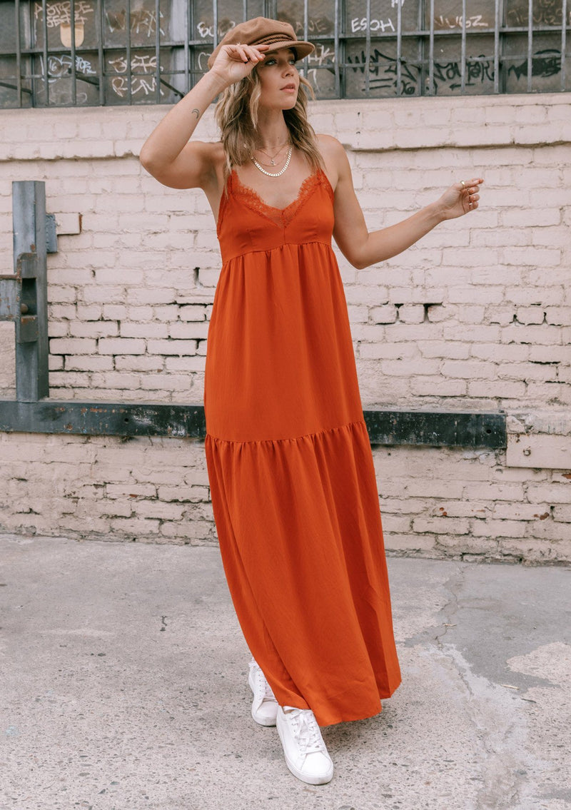 Look Of Love Maxi Slip Dress Rust / S Look Of Love Maxi Slip Dress Rust / S