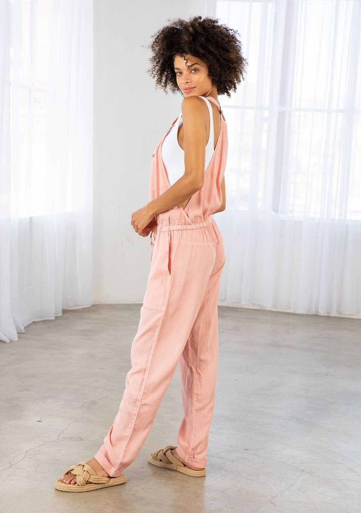 Women's Lightweight Tencel Overalls | LOVESTITCH