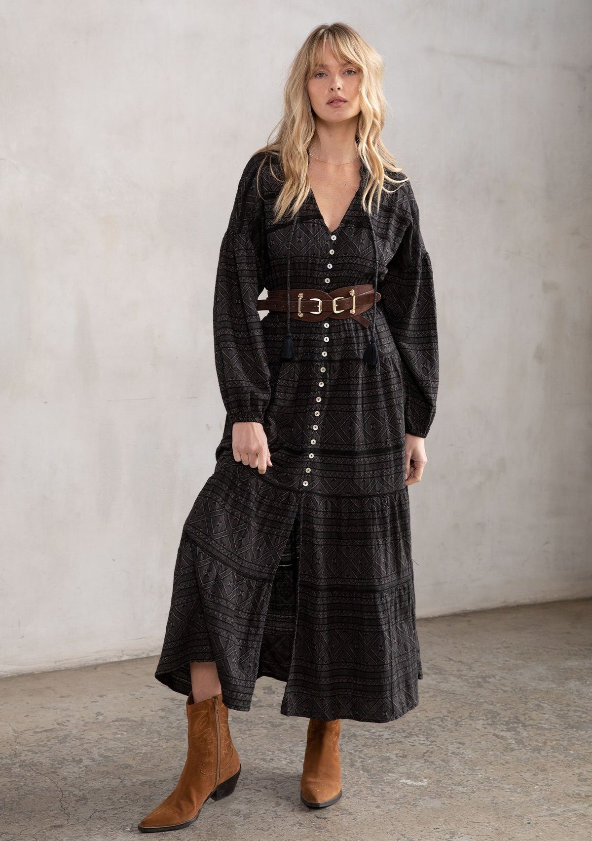 Romantic Bohemian Maxi Peasant Dress | LOVESTITCH Romantic Bohemian Maxi Peasant Dress | LOVESTITCH