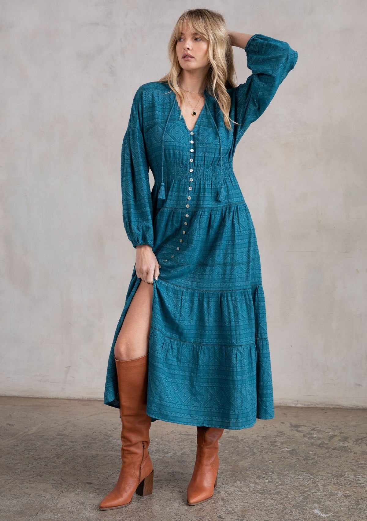 Isn't It Romantic Maxi Peasant Dress Black / S Isn't It Romantic Maxi Peasant Dress Black / S