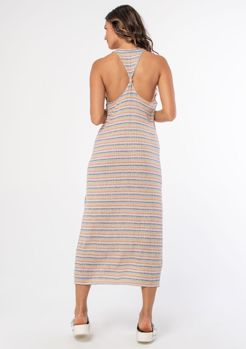 Rainbow Striped Knit Racerback Tank Maxi Dress | LOVESTITCH Rainbow Striped Knit Racerback Tank Maxi Dress | LOVESTITCH