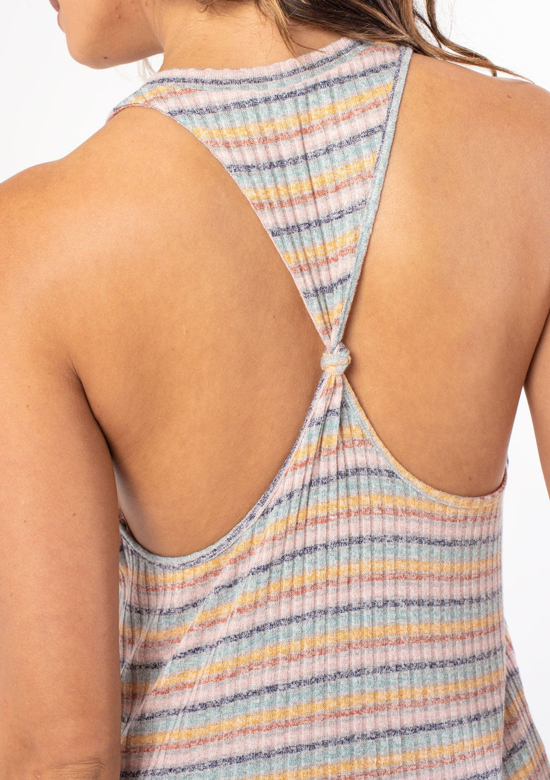 Rainbow Striped Knit Racerback Tank Maxi Dress | LOVESTITCH Rainbow Striped Knit Racerback Tank Maxi Dress | LOVESTITCH