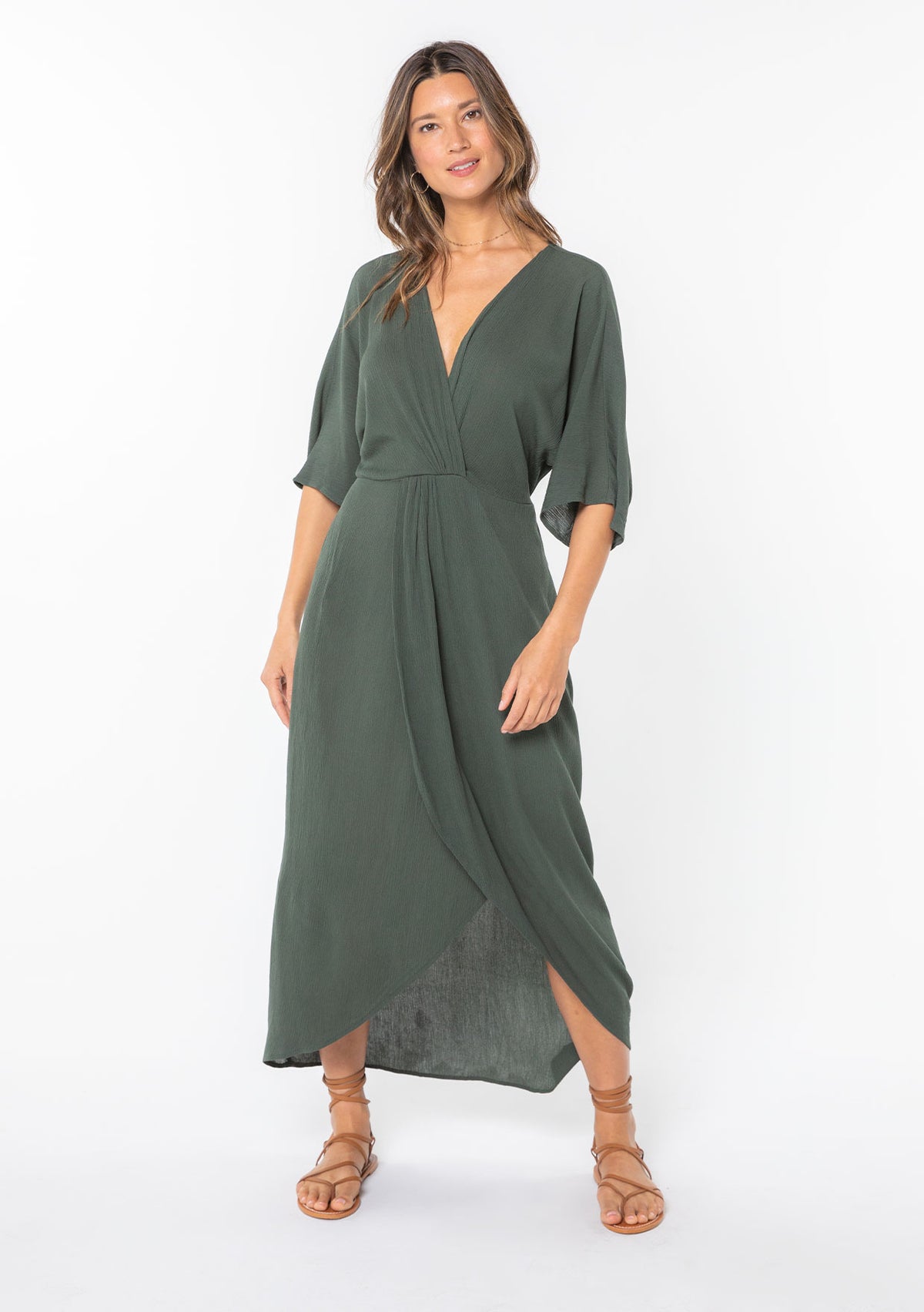 Wandering Knot Front Maxi Dress Black / S Wandering Knot Front Maxi Dress Black / S