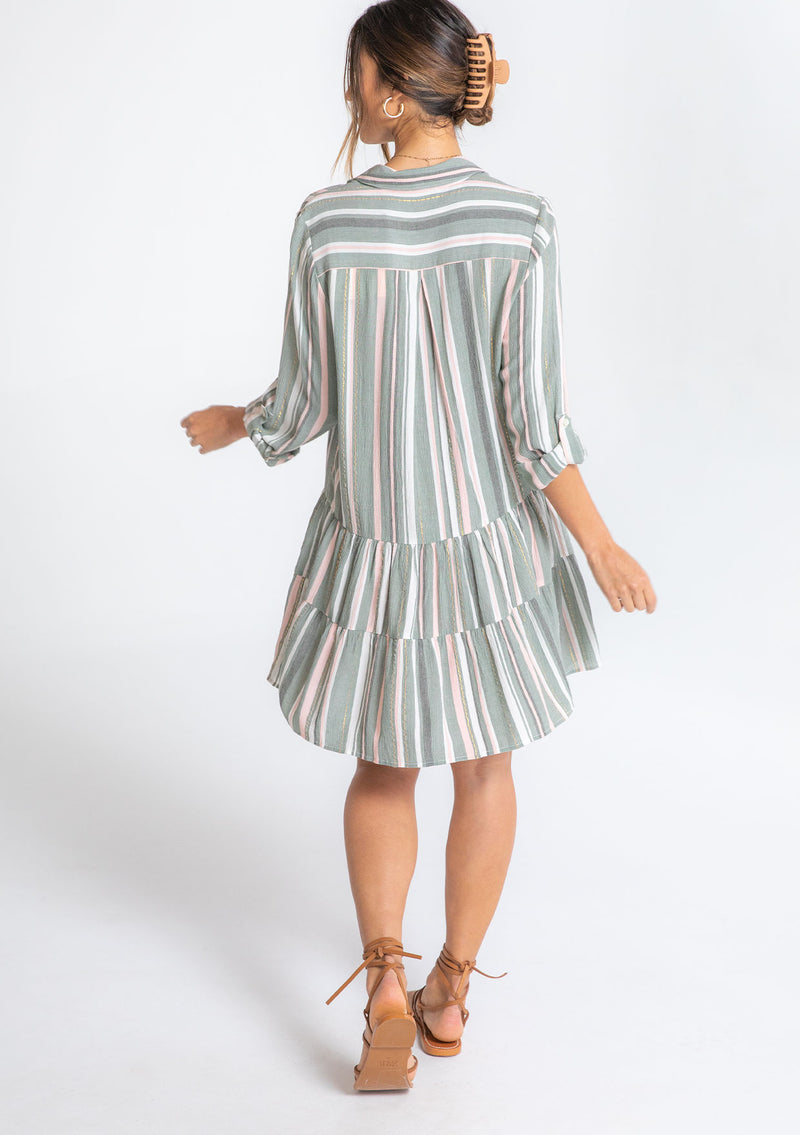 Women's Dress - Striped Mini Shirt Dress | LOVESTITCH Women's Dress - Striped Mini Shirt Dress | LOVESTITCH