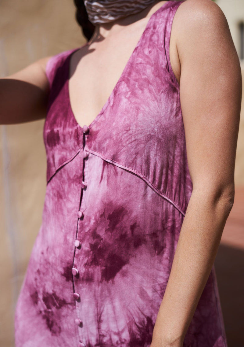 Date With Destiny Tie Dye Maxi Dress Berry / M Date With Destiny Tie Dye Maxi Dress Berry / M