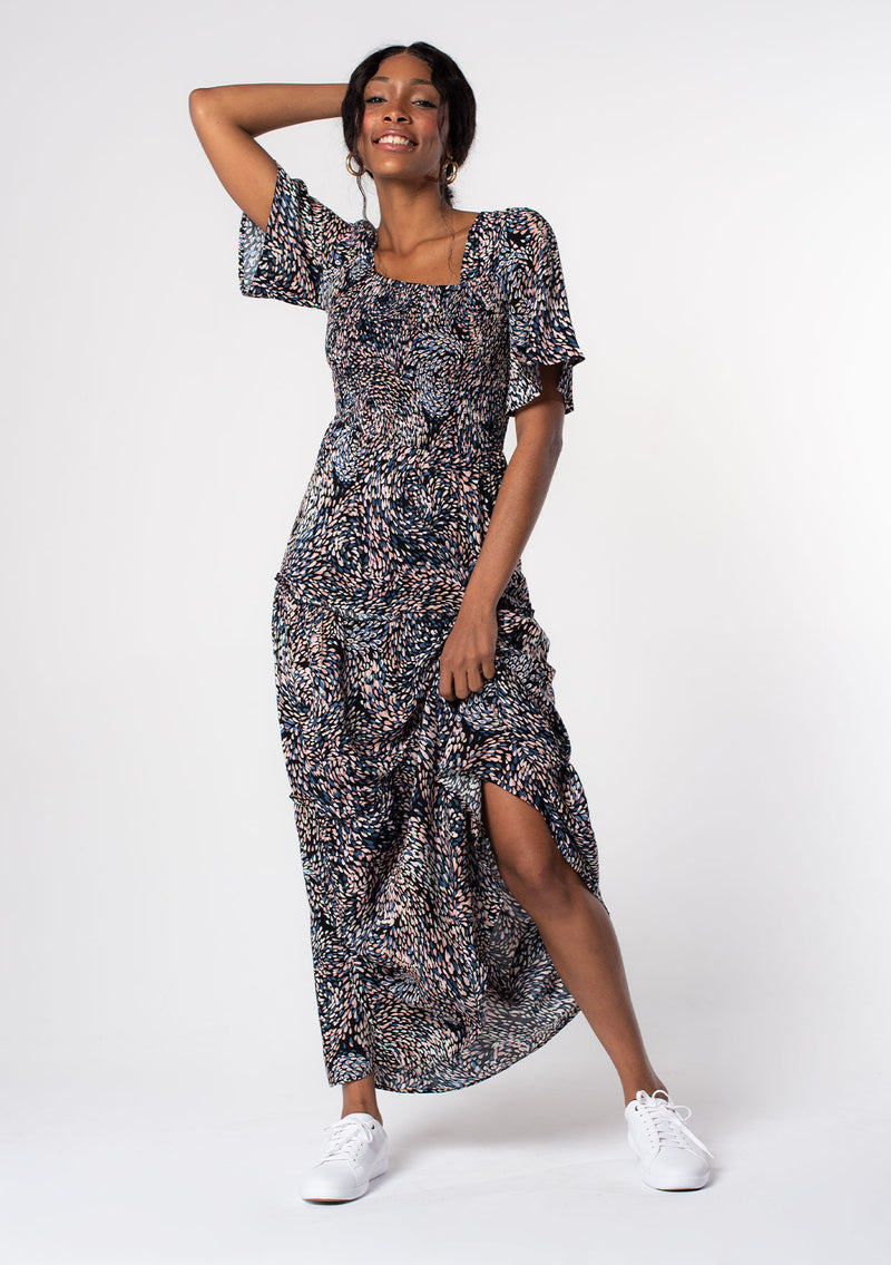 Square Neckline Smocked Top Maxi Dress | LOVESTITCH Square Neckline Smocked Top Maxi Dress | LOVESTITCH