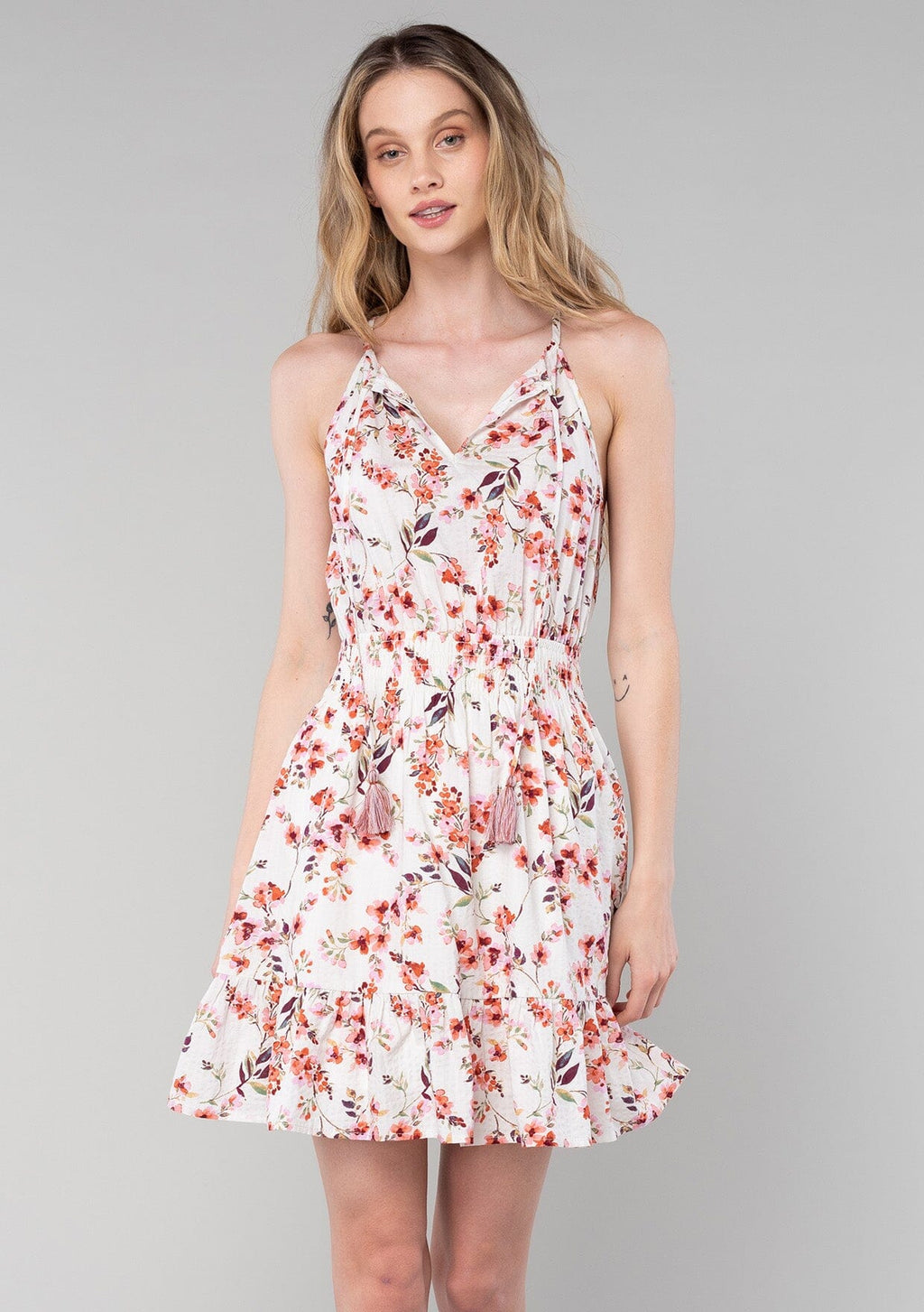 Get Close Mini Dress Natural/Rose / S Get Close Mini Dress Natural/Rose / S