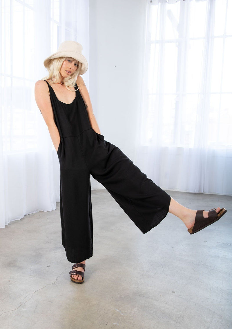 Effortless Wide Leg Black Jumpsuit LOVESTITCH