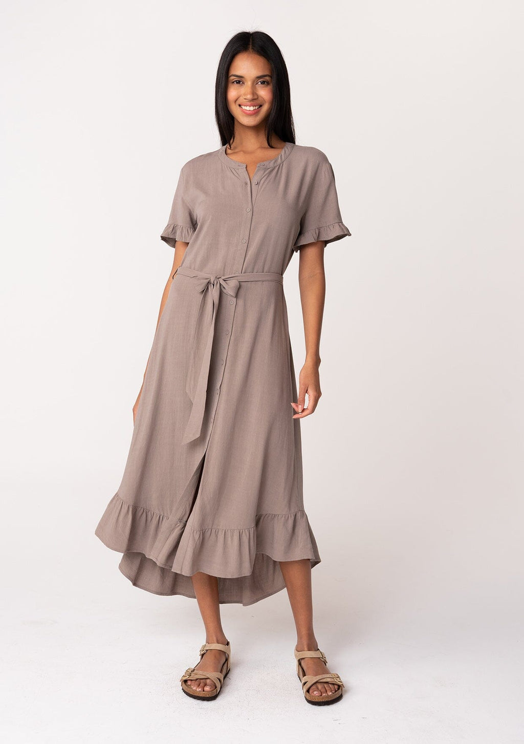 Forever Midi Shirt Dress Latte / L Forever Midi Shirt Dress Latte / L