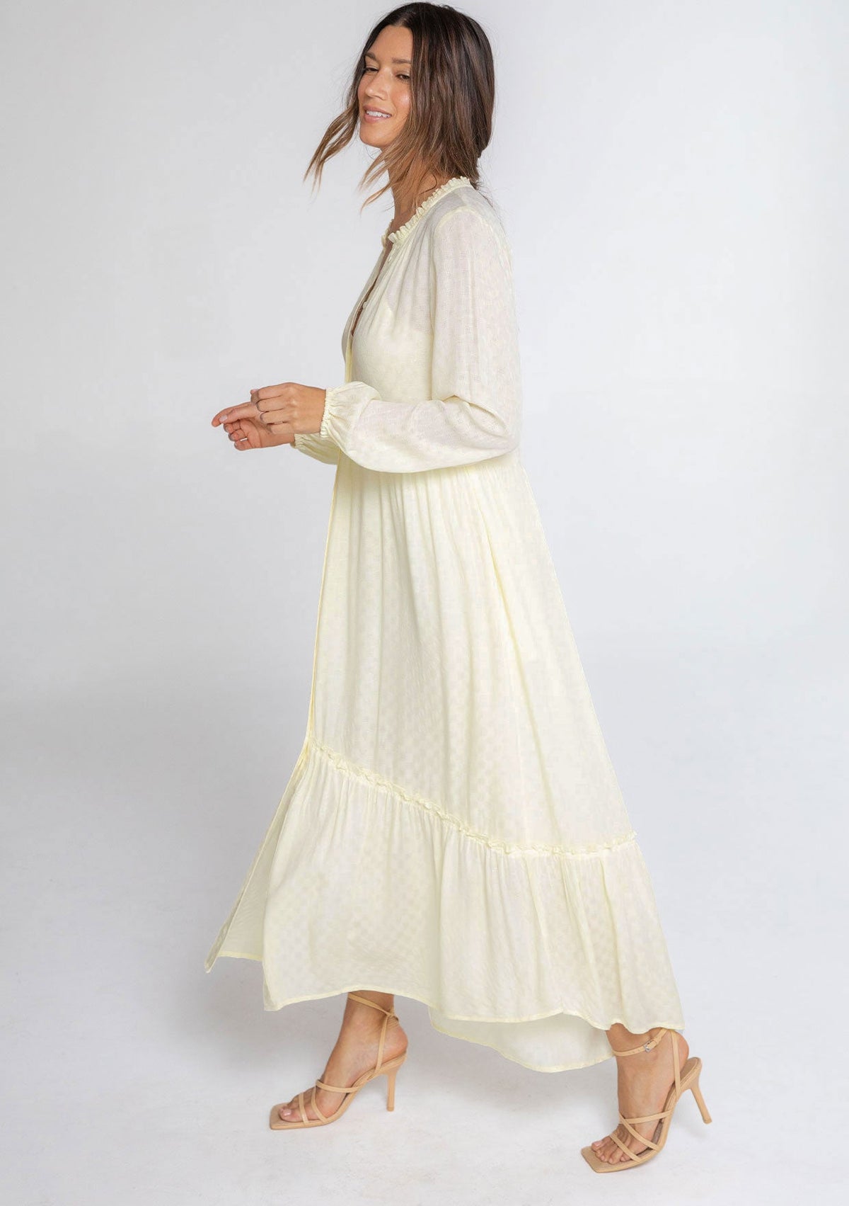 izzy maxi dress Powder Blue Floral Fringe Izzy Maxi Dress Hyacinth House Powder Blue / S