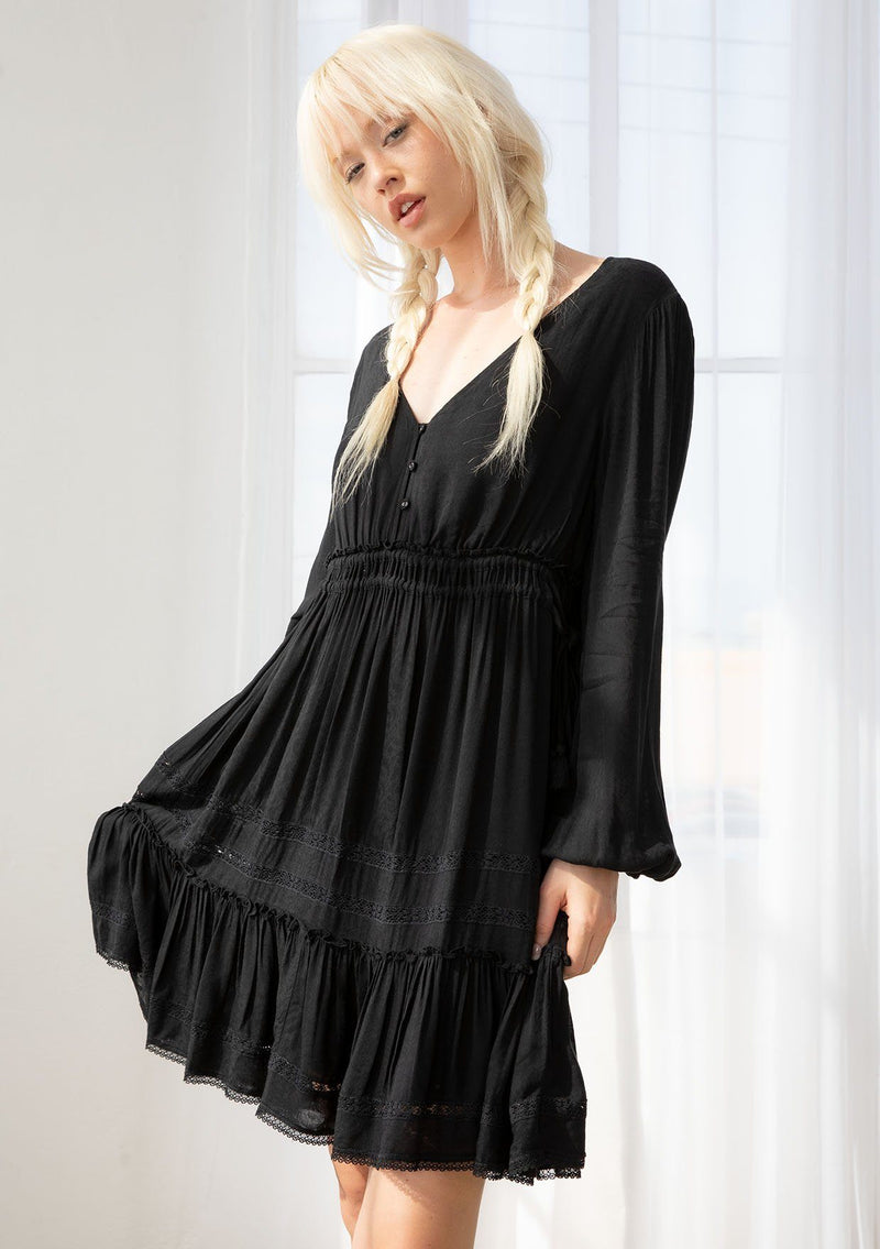 black flowy dress mini Black Mini Dresses