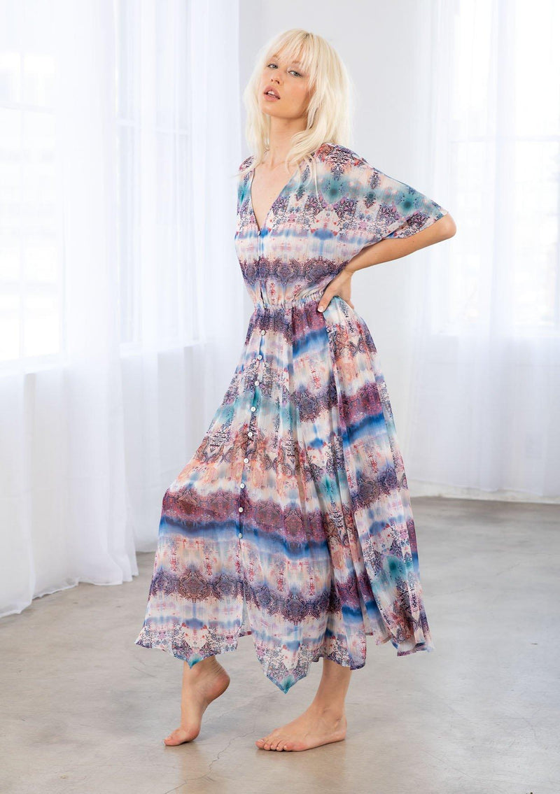 Sheer Chiffon Ombre Print Maxi Dress | LOVESTITCH Sheer Chiffon Ombre Print Maxi Dress | LOVESTITCH