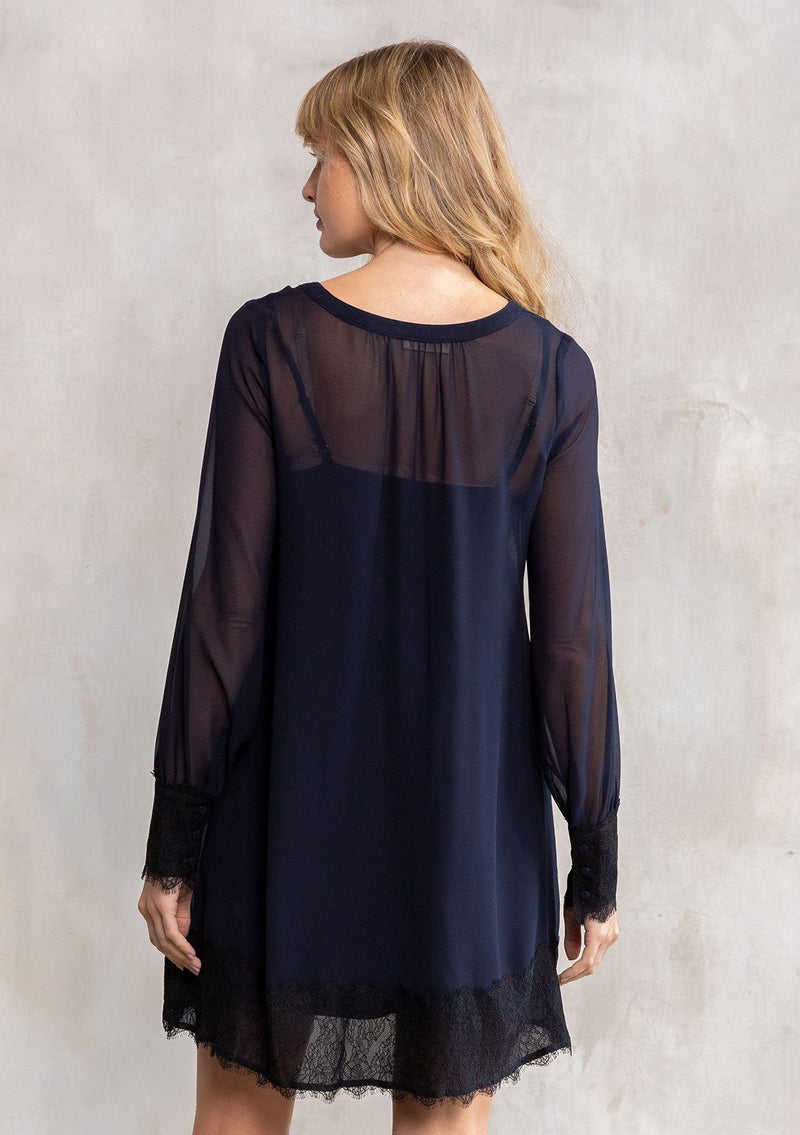 Reverie Lace Mini Dress Black/Gardenia / S Reverie Lace Mini Dress Black/Gardenia / S